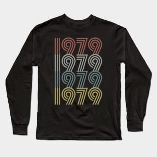 1979 Birth Year Retro Style Long Sleeve T-Shirt